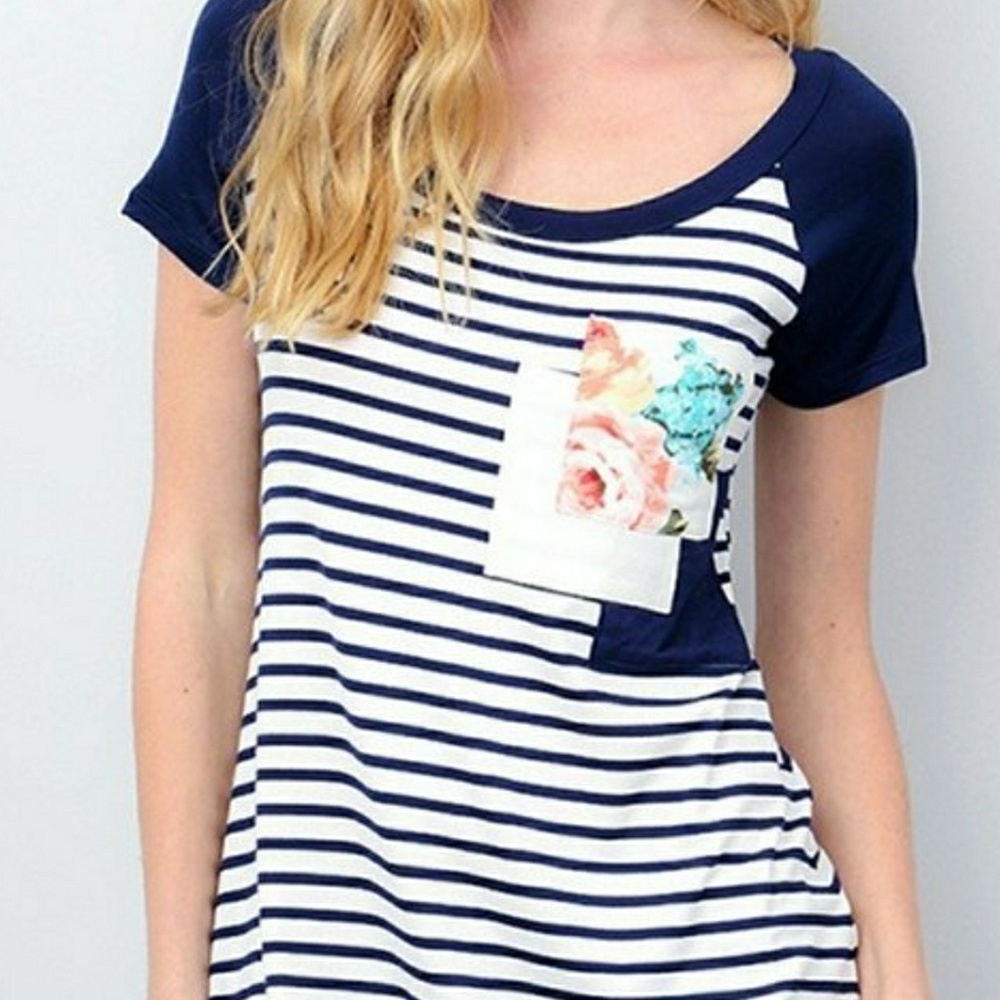 Striped Raglan Tunic - Picture 2 of 5